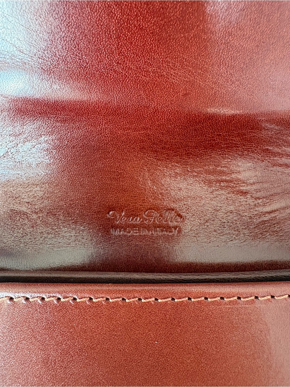 Vera Pelle Rich Chestnut Leather Men’s Briefcase